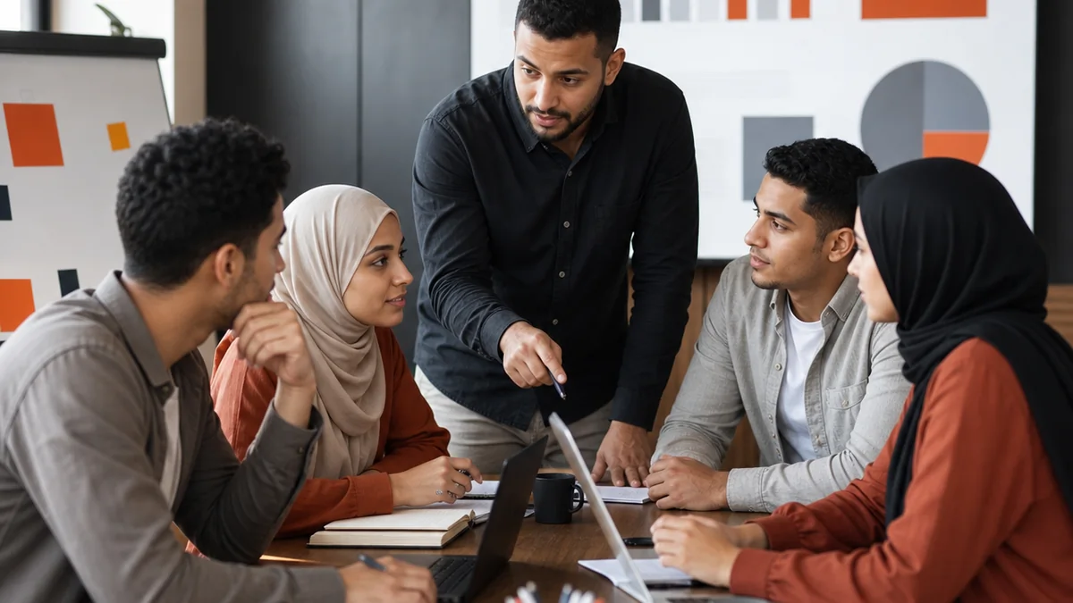 Representative image of a collaborative digital marketing training session
